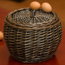 Woven Wicker Rattan Eggs Baskets with Lid Natural Wicker Rattan Basket Lagr