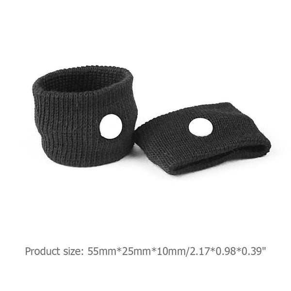 2pcs Morning Sickness Wrist Bands Anti Motion Sickness Wristband (Black)