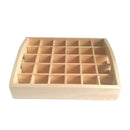 30 Grid Solid Wooden Rotating Essential Oil Bottle Holder Tray Diffuser Display
