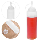 5pcs 8oz Squeeze Bottle Condiment Dispenser Ketchup Mustard Sauce Clear P WJA