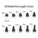200pcs 6mm 4.3-13mm Small Mini Copper Momentary Tactile Push Button Switch