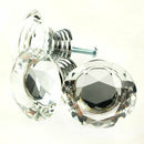 10Pc 40mm Crystal Glass Diamond Shape Cabinet Knob Drawer Pull Handle Kitch S4U3