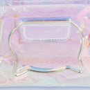 Cat ear pattern Trendy jelly sling bag metal chain single strap bag summe Kw