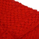 Women Warm Knit Neck Circle Wool Cowl Snood Long Scarf - Red Z4R8