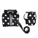 Pet Dog Vest Harness with Hat Pet Costume Party Clothes Round Dot-M