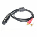 1.5m/ 5ft Stereo Audio Splitter Patch Y Cable Cord 1 XLR Female to 2 RCA Ma O2F2