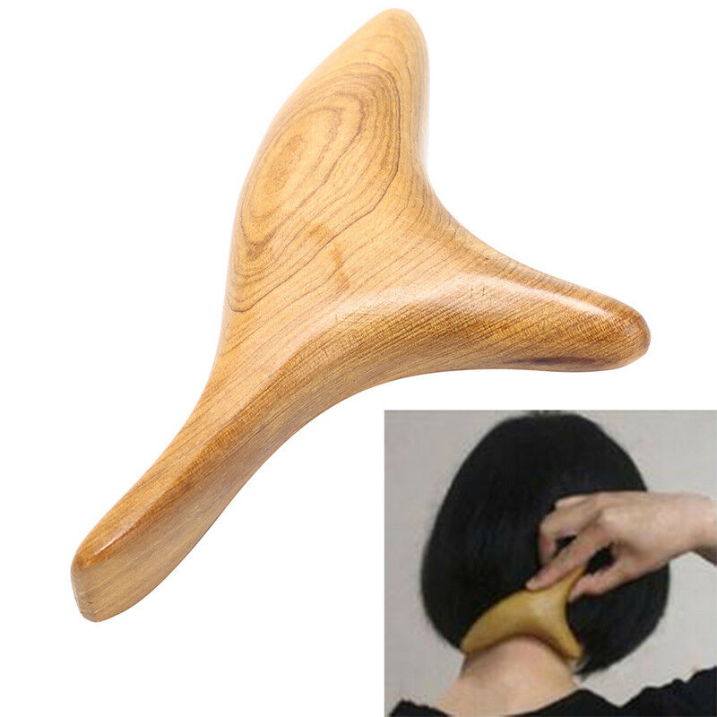 triangle body wood neck shiatsu reflexology wooden spa  massager blood 3C