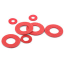 150Pcs M2 M2.5 M3 M4 M5 M6 M8 Red Insulating Fiber Flat Washers Sealing  BIS