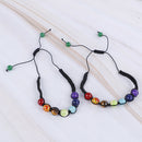 7 Chakra Healing Balance Beaded Bracelet Lava Yoga Reiki Prayer Stones Uni 3C
