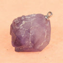 1pcs Natural Amethyst Perforation Pendant Crystal Decoration A