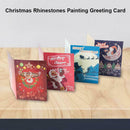 4Pcs DIY Christmas Card Embroidery 5D Rhinestones Painting Greeting Card