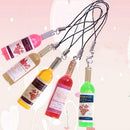 2Pcs Mini Wine Bottle Key Chain Phone Chain Cute Wine Bottle Pendant Random CXf