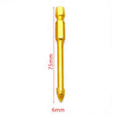 10PCS 6mm Tungsten Carbide Drill Bit Glass Mirror Ceramic Cross Spear Head
