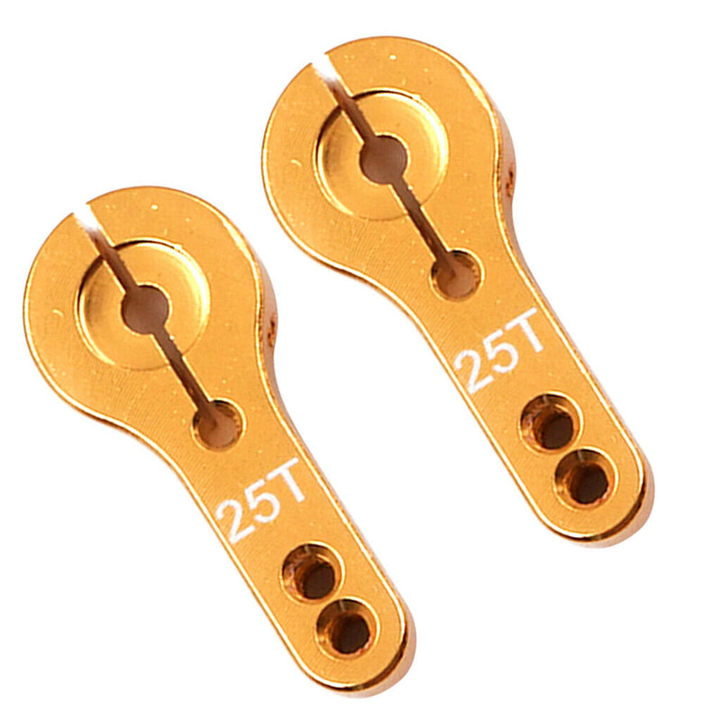 2pcs RC Products 25T Aluminum Dual Clamping Metal Servo Arm Horn