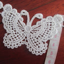 Wholesale 1Yard Embroidered Butterfly Lace Trim Ribbon Wedding Sewing DIY Craft