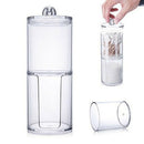 Acrylic Transparent Box Makeup Cotton Pad Round Container Storage Holder Case