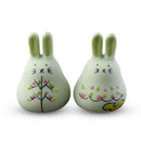 5X(Exquisite hand-made ceramic wind chimes jewelry cute rabbit wind bell BeJ1I2)