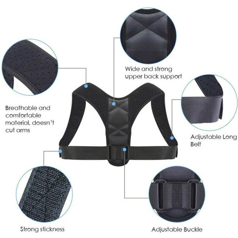 Back Posture Correction Shoulder Corrector Support Brace Belt Therapy Men Women