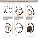 2Pcs Travel Wig Stand, Hanging Wig Holder, Portable Wig Hanger for Salon Home