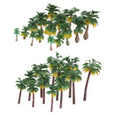 27Pcs HO O N Z Scale Tree Palm Models Rain Forests For Architectural Diorama