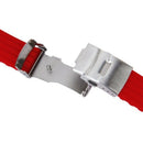 22mm Silicone Rubber Watch Strap Band Deployment Buckle Waterproof---Red