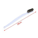 18cm Long White Plastic Handle Stainless Steel Wire Clean Brush 10 Pcs