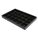 24 Grids Jewelry Organizer Display Case PU Velvet Tray Necklace Rings