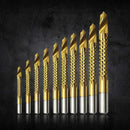 10Pcs 3-13mm Wood Metal Cutting Groove HSS Titanium Coated Drill Bit Newest Use