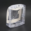 Bathroom Wall Switch Flip Cap Splash Proof Waterproof Cover Box Clear D2H5