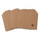 100 pcs Kraft paper Empty card Hand drawing Gift Label Tags Hearts Hollow b