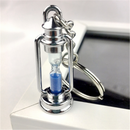 Women Men Lovers Unique Lamp Shape Metal Hourglass Key Chain Keyring Gift TR