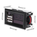 12V Voltage Battery Panel Digital Display Meter Car Voltmeter Durable Dual USB
