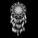 43.3''  White Floral Dream Catcher With Feathers Handmade Crafts Gift