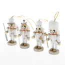 4pcs Wooden Nutcracker Ornaments Christmas Holiday Haning Decoration Figures