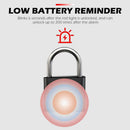 Keyless Fingerprint Padlock USB Rechargeable Security Door Lock (Black)