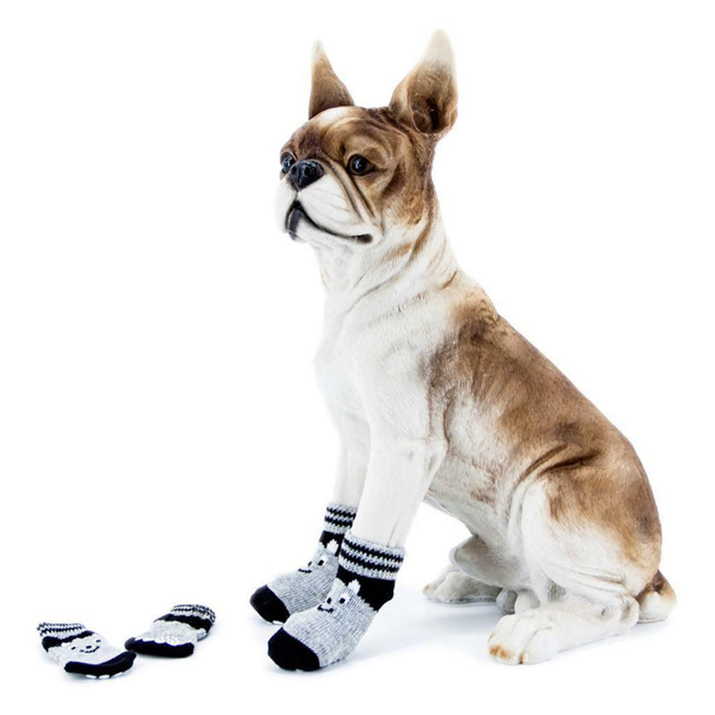 2Set Elastic Pet Puppy Socks Protect Pets Paw Non-slip Bottom Gifts Size S+L