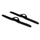 2Pc Black Standard Rubber Fin Strap Scuba Diving -Universal Fits Most Fins S