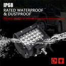 2x 4 Inch Quad Row Led Work Light Spot Off-Road Driving Fog Lamp Truck Boat