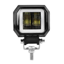 Boat Motorcycle Waterproof Angel LED Spotlights Headlight Work Light Square