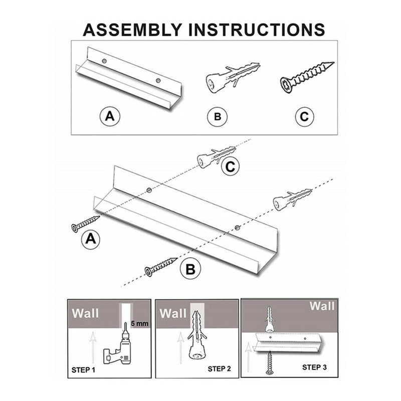 Acrylic Floating Wall Shelf Kids Invisible Rack Shelf Display Organizer