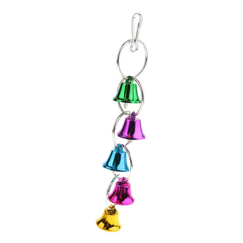 Bird Swing Toys with Colorful Wood Bells - Hanging Swing Toys for Budgie