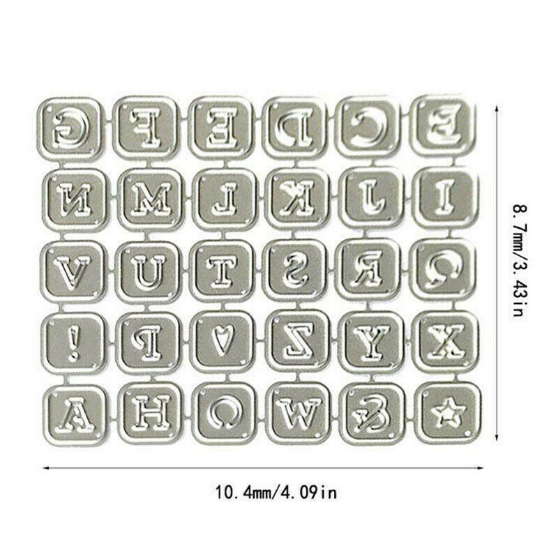 1 Set Alphabet Letters Metal Cutting Dies Stencil DIY Scrapbooking Paper Card #