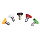 5 Pack High Pressure Washer Spray Nozzle Tips Variety Degrees 1/4