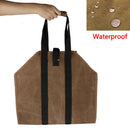 Firewood Carrier Log Carrier Wood Carrying Bag for Fireplace 16oz Waxed Canv&+