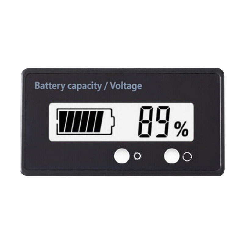 Digital Lead Acid Lithium Battery Capacity Tester Voltmeter White Backlight