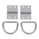 2Pcs Stainless Steel D Ring Tie Down Lashing Point Anchor Fixing Cleat Plate