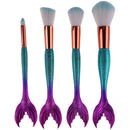 4pcs Professional Foundation Powder Eyeshadow Face Brush Makeup Brushes Set A