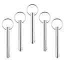 5pcs Boat Quick Release Pin Pull Ring Stainless Steel Hardware 10 x100mm