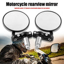 7/8 Round Motorcycle Side Mirrors Handle Bar End Aluminum Rear View Mirrors