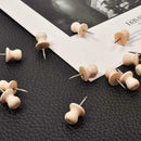 100Pcs/set Practical Wooden Push Pins Map Tacks Round Head Tacks Office Sup U6D8